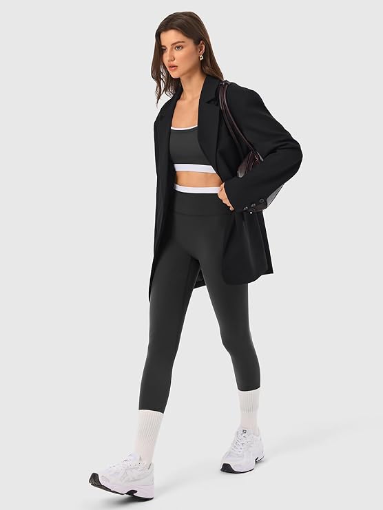 Women's 2-Piece Workout Set – Sports Bra & High-Waisted Leggings