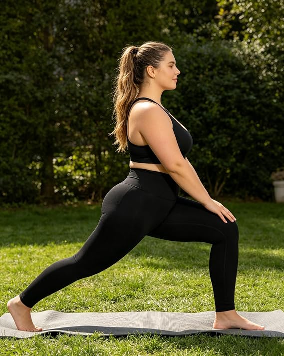 2-Piece Seamless Workout Set for Women – High-Waisted Leggings & Padded Sports Bra
